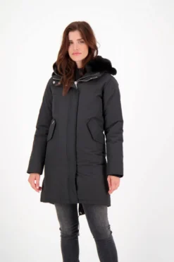 AIRFORCE DOUBLE ZIP FISHTAIL PARKA Black