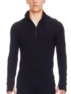 ICEBREAKER MEN'S TECH TOP LONG SLEEVE HALF ZIP Black -Ski Kortings Winkel tech top 2 1
